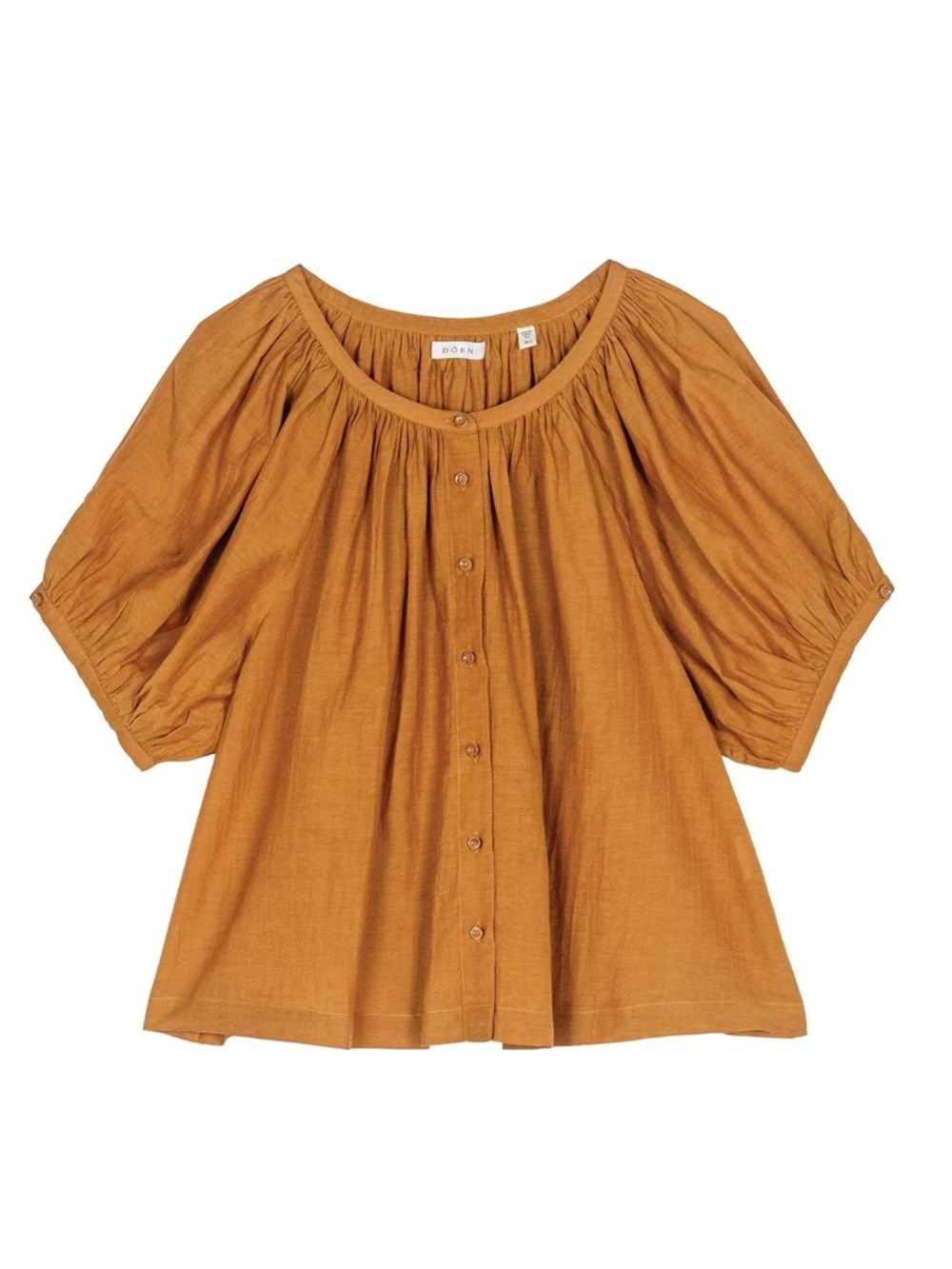 Doen June Blouse in Foxtail Size Medium Brown Orange - Picture 9 of 14